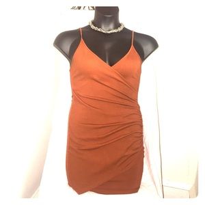 Wrap-like mini dress